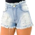 Kit 2 Shorts Jeans Femininos Destroyed: Estilo Desfiado na internet