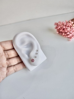 Brinco Flor Rosa