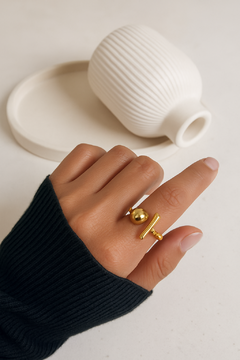 Anel de aço dourado - comprar online