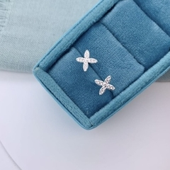 Brinco Flor Cristal - Bellas Pratas