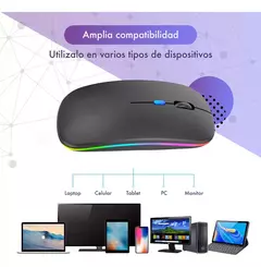 Mouse Inalámbrico Recargable con Luz RGB - tienda online