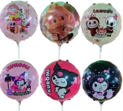 DOCENA GLOBOS LABUBU SURTIDO CON SANRIO S/V 45 CM