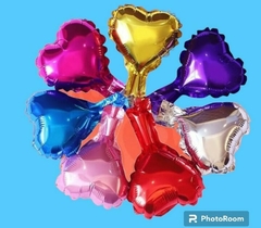 DOCENA DE GLOBOS CORAZÓN 12 CM