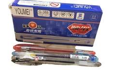 CAJA DOCENA DE LÁPICES GEL COLOR NEGRO, ROJO Y AZUL
