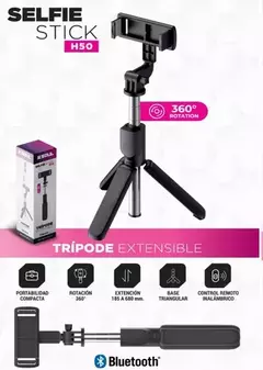 Trípode Bastón Selfie Soul H50 Con Control Remoto