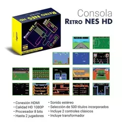 Consola Retro Nes HDMI 1080p Level UP - 500 Juegos - en internet