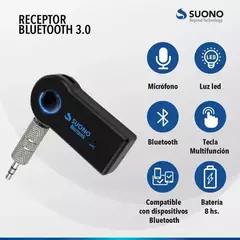 Receptor Bluetooth Auto Micrófono Manos Libres Estéreo - comprar online