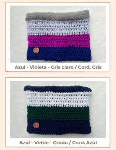 Cuellos con corderito Boston combinados - tienda online
