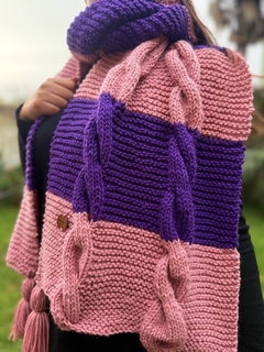 Bufandones Pipa combinados - Wools Tejidos