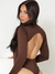 Body Costas Nua - Marrom