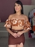 Cropped Aline - Marrom - comprar online