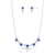 Conjunto corações azul