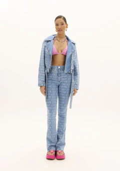 Jaqueta Jeans Biker Oversized - Lança Perfume na internet