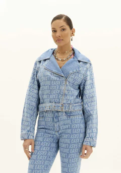 Jaqueta Jeans Biker Oversized - Lança Perfume