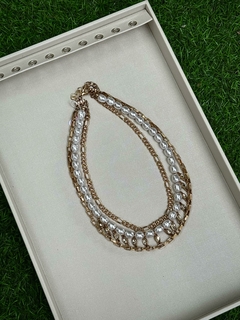 Colar Triplo com Pérola