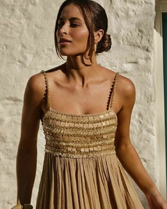 Vestido Longo Tarquinado - Anne Fernandes - comprar online
