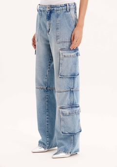 Calça Jeans Com Bolso Cargo - My Favorit Things - comprar online