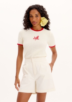 Blusa Tricot Manga Curta - Lança Perfume