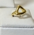 Anel Triangular Puffer Banho Ouro - comprar online