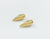 Brinco Gota Invertida Banho Ouro 18k