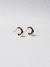 Brinco Meia Argola Oval Banho Ouro - comprar online