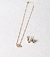 Conjunto Pedras Colar + Brinco Banho Ouro - comprar online