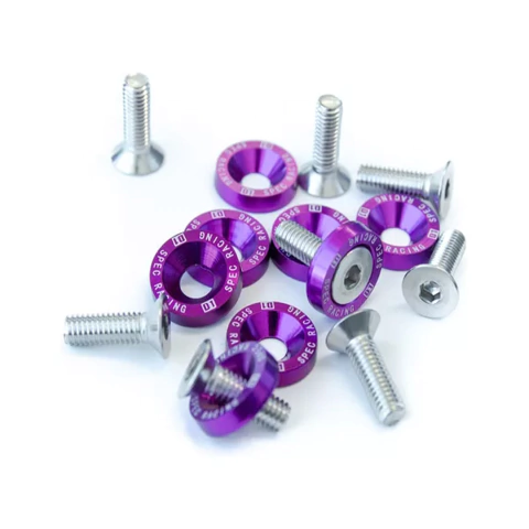 Arandelas Anodizadas X10 Violetas M6