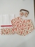 Kit babador 3 peças Floral Vermelho