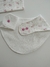 Kit babador 3 peças Floral Rosa - Amanda Aparecida Alvim Sabia