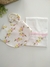 Kit babador 3 peças Floral Amarelo e Rosa