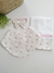 Kit babador 3 peças Floral Rosa