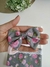 Kit babador 3 peças Floral rosa e cinza - Amanda Aparecida Alvim Sabia