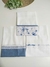 Kit Fralda de Boca Floral Azul