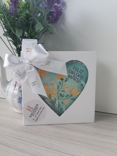 Coração floral azulado - comprar online