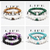 Conjunto de pulseira de pedra de lava natural preto e branco para casais, olho d - loja online