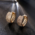 Brincos de cobre cristal zircão para homens e mulheres, joias de banquete high-