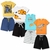 Kit Conjunto Infantil para Meninos Boon 10 Peças com 5 Camisetas + 5 Bermudas - loja online