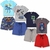 Imagem do Kit Conjunto Infantil para Meninos Boon 10 Peças com 5 Camisetas + 5 Bermudas