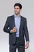 Costume Cinza Quadriculado de Poliviscose - comprar online