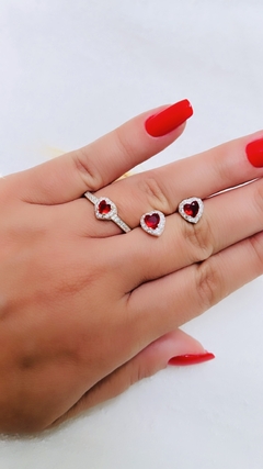 Anel em Prata 925 coração colors - comprar online