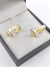 Aliança em ouro 18K 750 com iniciais personalizadas