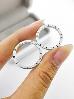 Aliança em prata 925 2 MM personalizada com nomes - comprar online