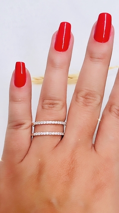 Anel Aro duplo Prata 925