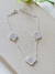 Pulseira 3 trevos com zircônia prata 925