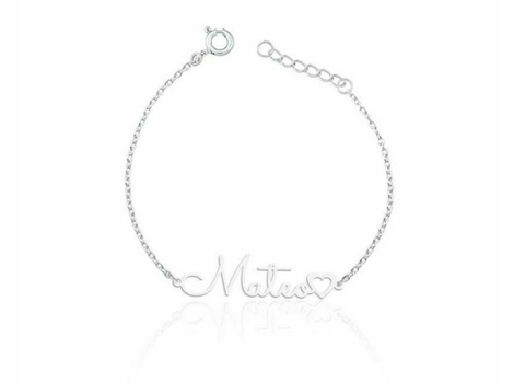 Pulseira Com Nome Personalizado Prata 925