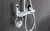 Mezclador de pared para baño y ducha blanco con tecla de piano blanco - HC griferia