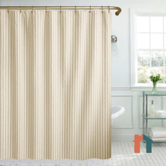 Cortina de Baño Tusor Mil Rayas 180 x 180 - Tía Juana