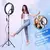 Imagem do Kit Profissional Ring Light, led selfie Kit Completo, 2.1M, Tripé Universal, Controle Remoto