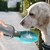 Cão garrafa de água portátil folha flip pet copo de água alimentador do cão