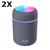 Umidificador De Ar 300ml Mini Difusor Ultrassônico de Aroma Do Óleo Essencial cabe no console do carro, cabo de carregamento USB